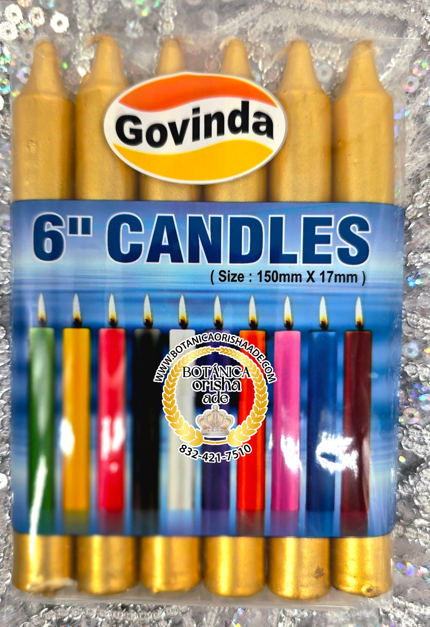 PAQUETE DE 6 VELA DE PALO ORO