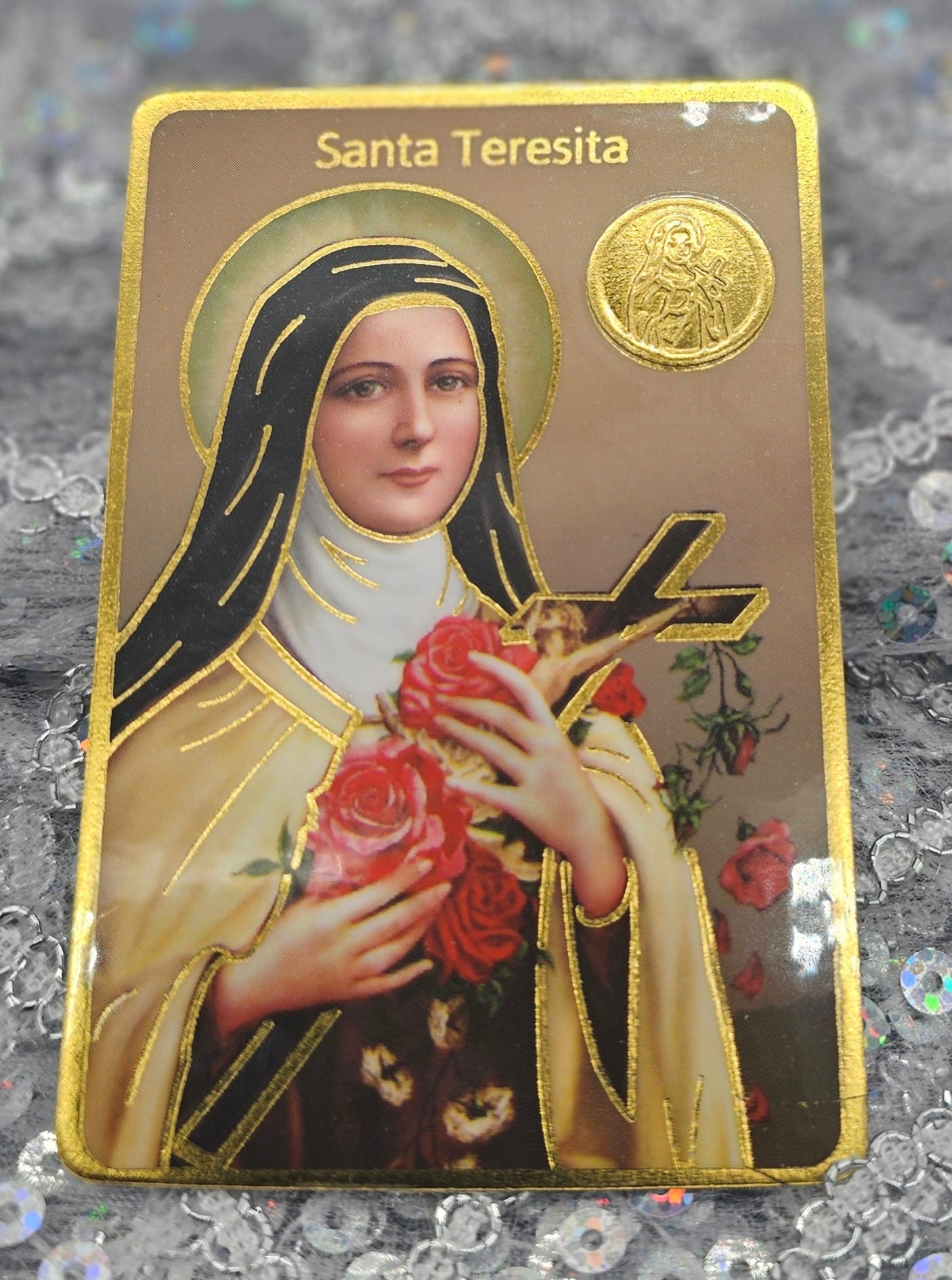 POSTAL CON ORACIÓN DE SANTA TERESITA