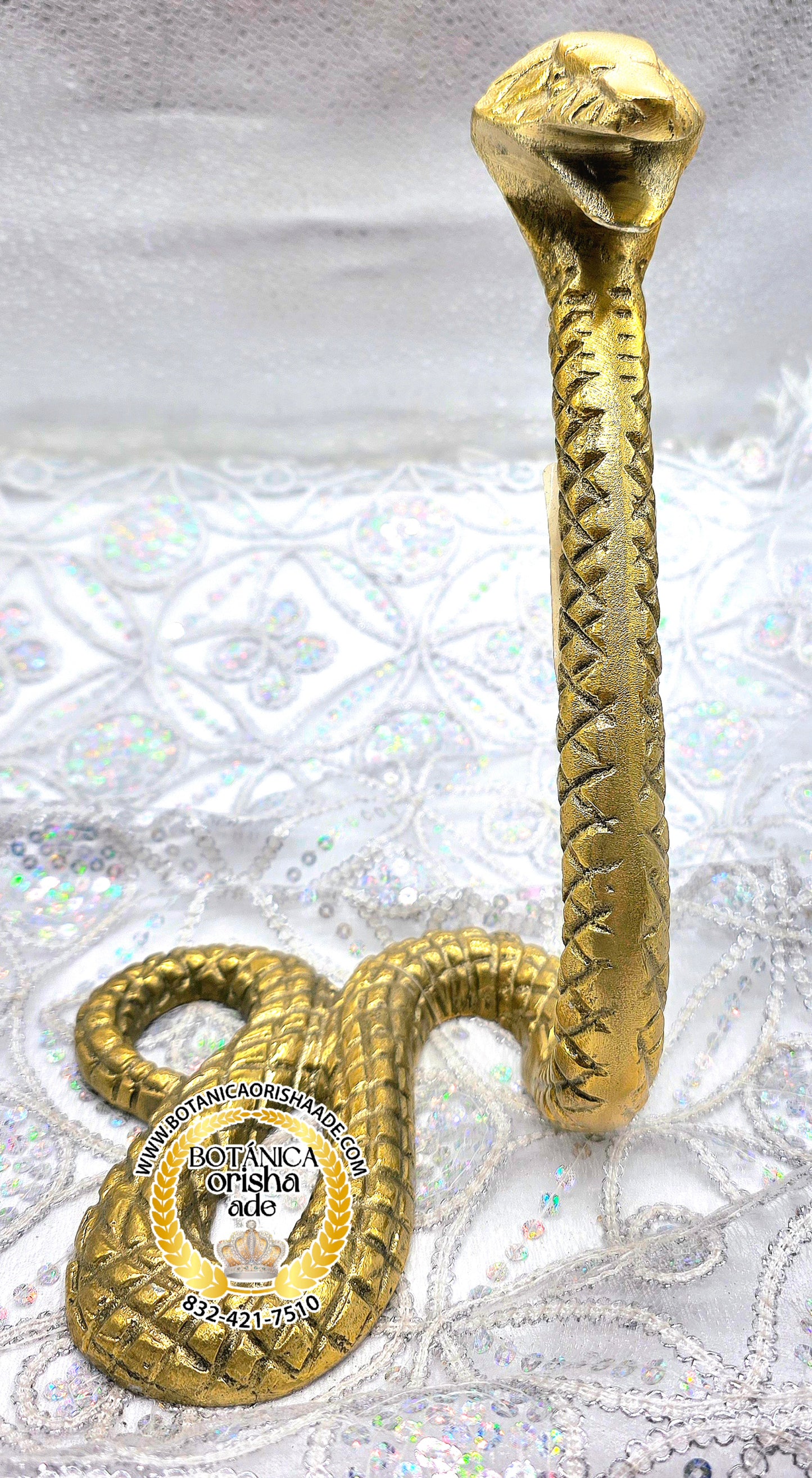 DECORACIÓN SERPIENTE DORADA 10"