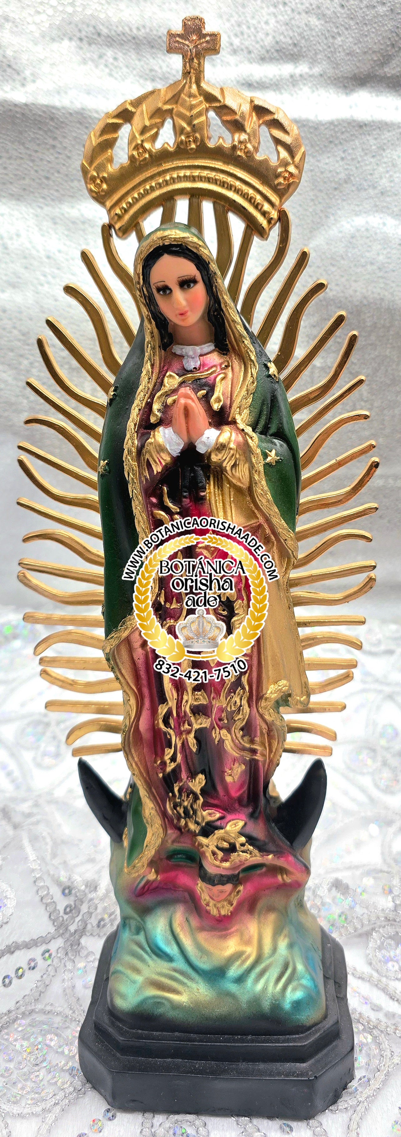 ESTATUA VIRGEN DE LA GUADALUPE 14"