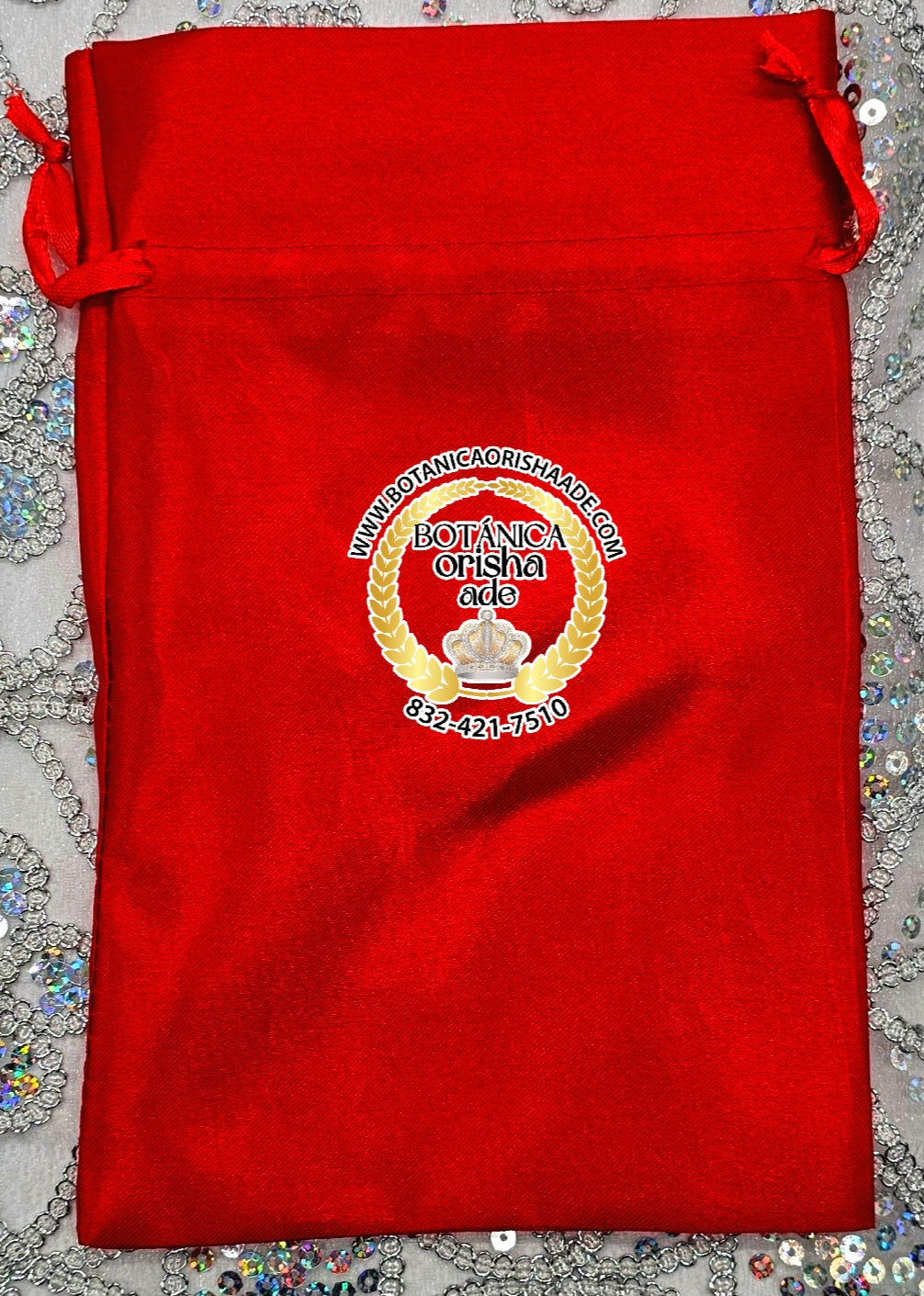 BOLSA PARA CARACOL DE SANTO ROJO DE SATIN