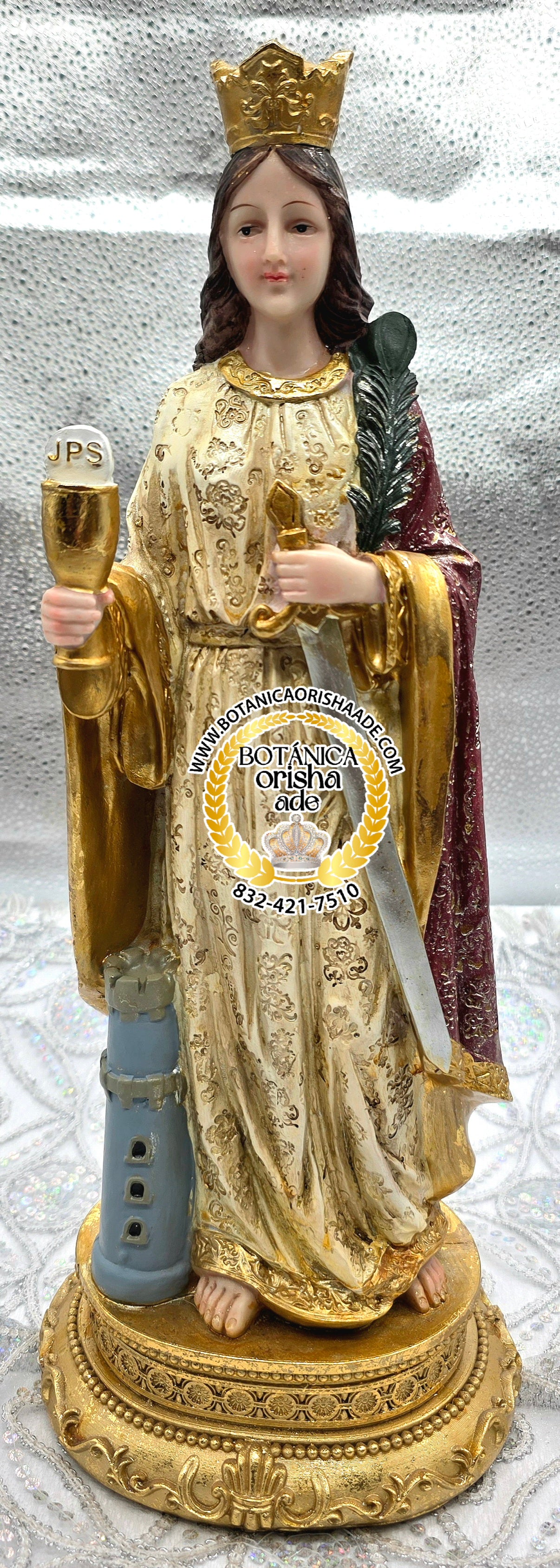 ESTATUA SANTA BARBARA 16"