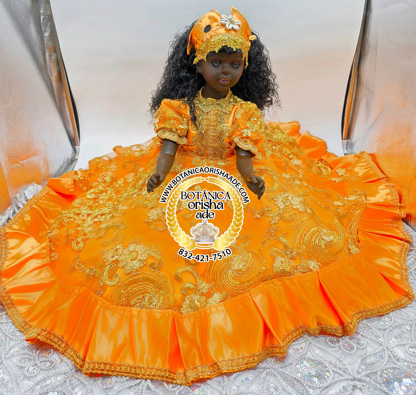 MUÑECA GRANDE VESTIDA DE AMARILLO