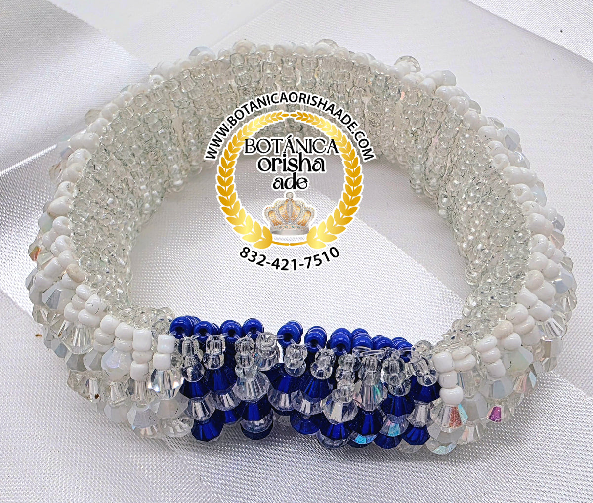 IDE DE OBATALA CON YEMAYA ELASTICO GRUESO