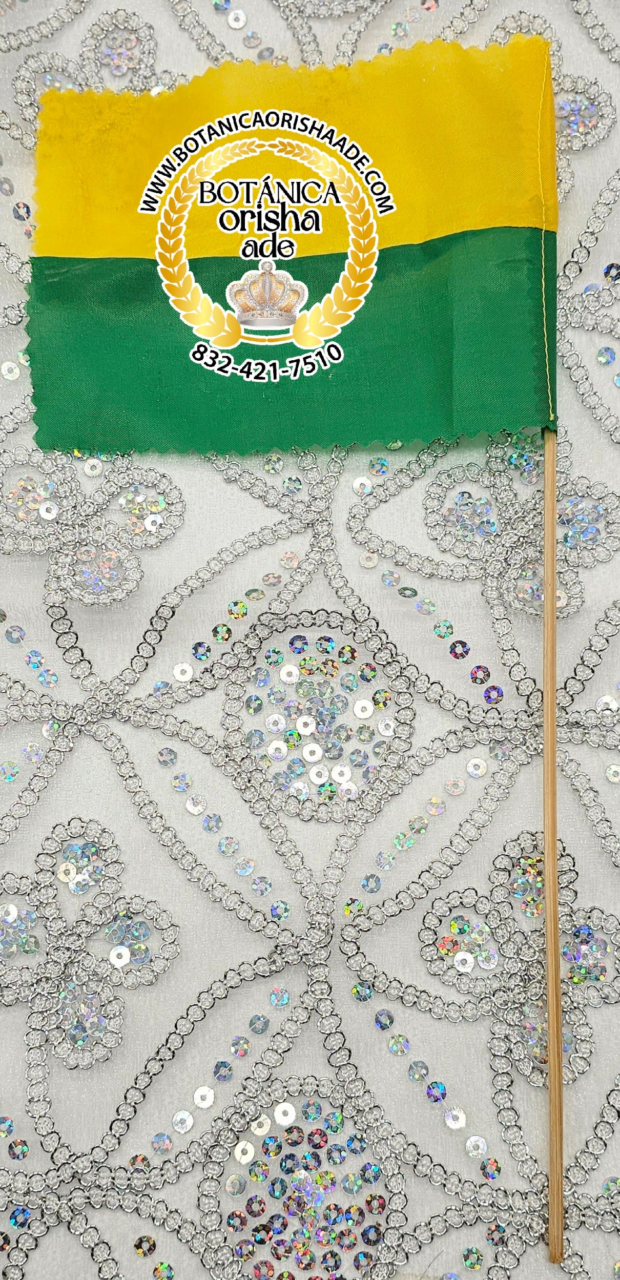 BANDERA MITAD VERDE MITAD AMARILLO