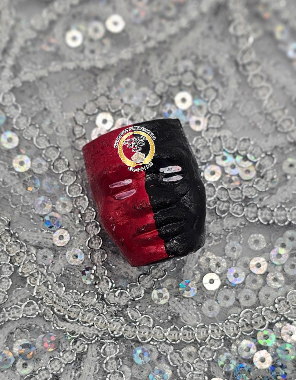 ELEGUA DE BOLSILLO - MITAD ROJO Y NEGRO