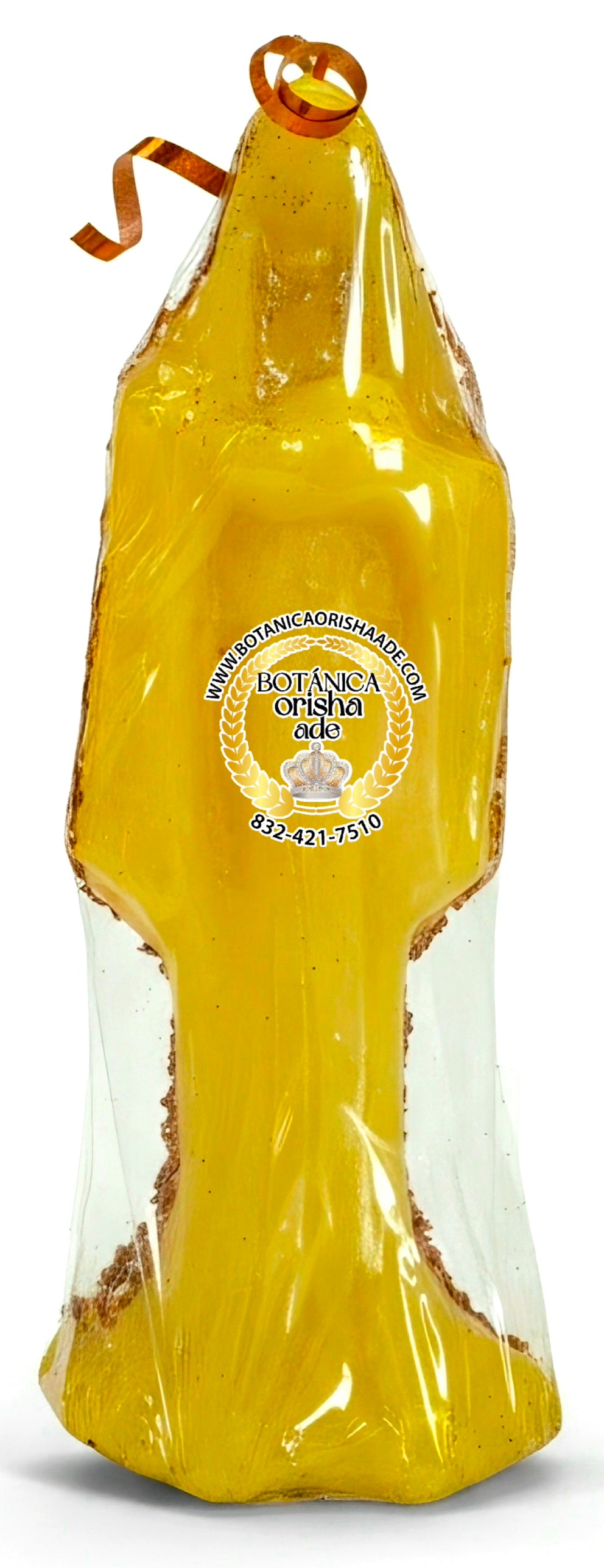 VELA ESTATUA DE LA SANTA MUERTE AMARILLA