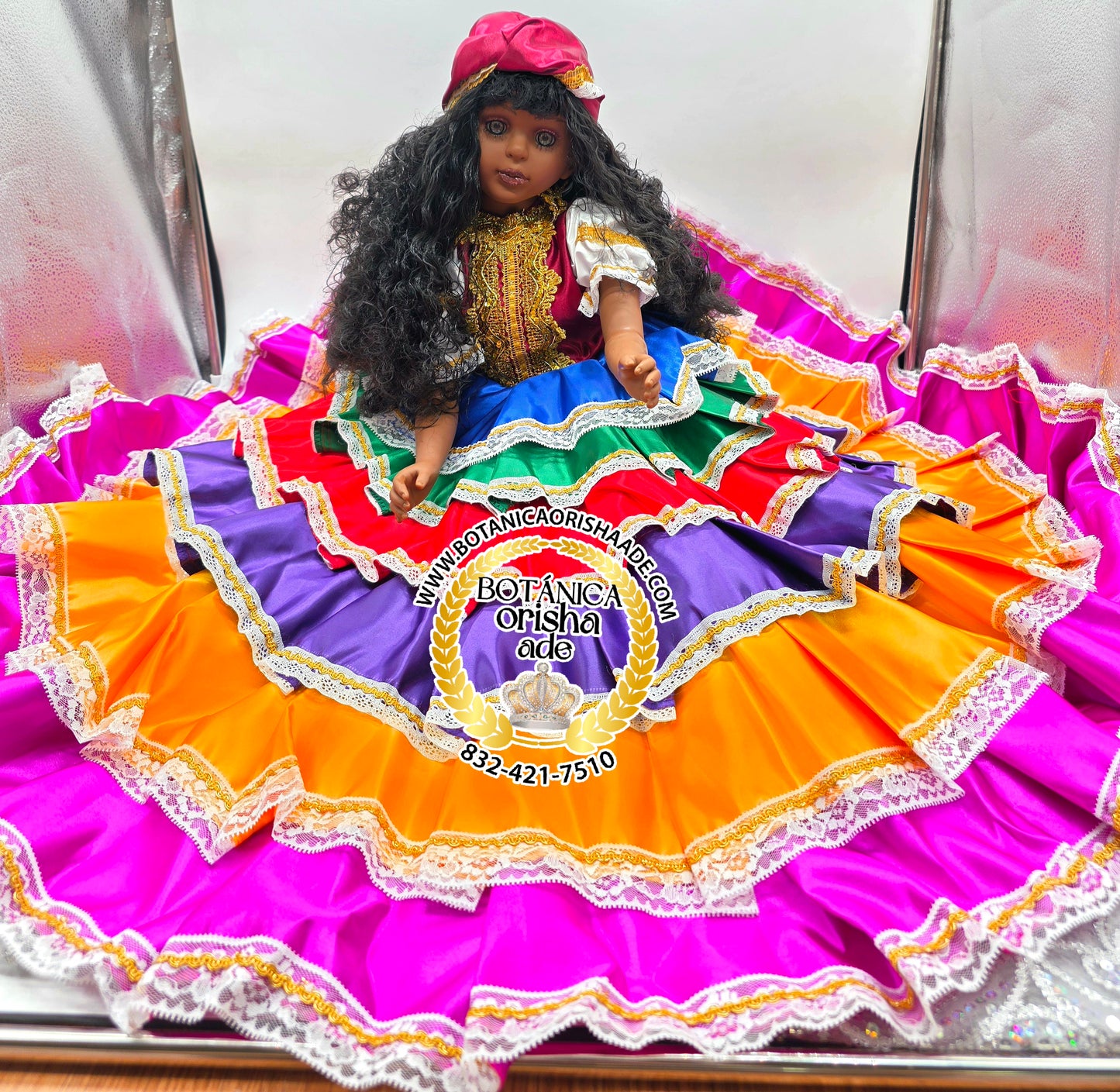 MUÑECA GRANDE DE 7 COLORES DE SATIN