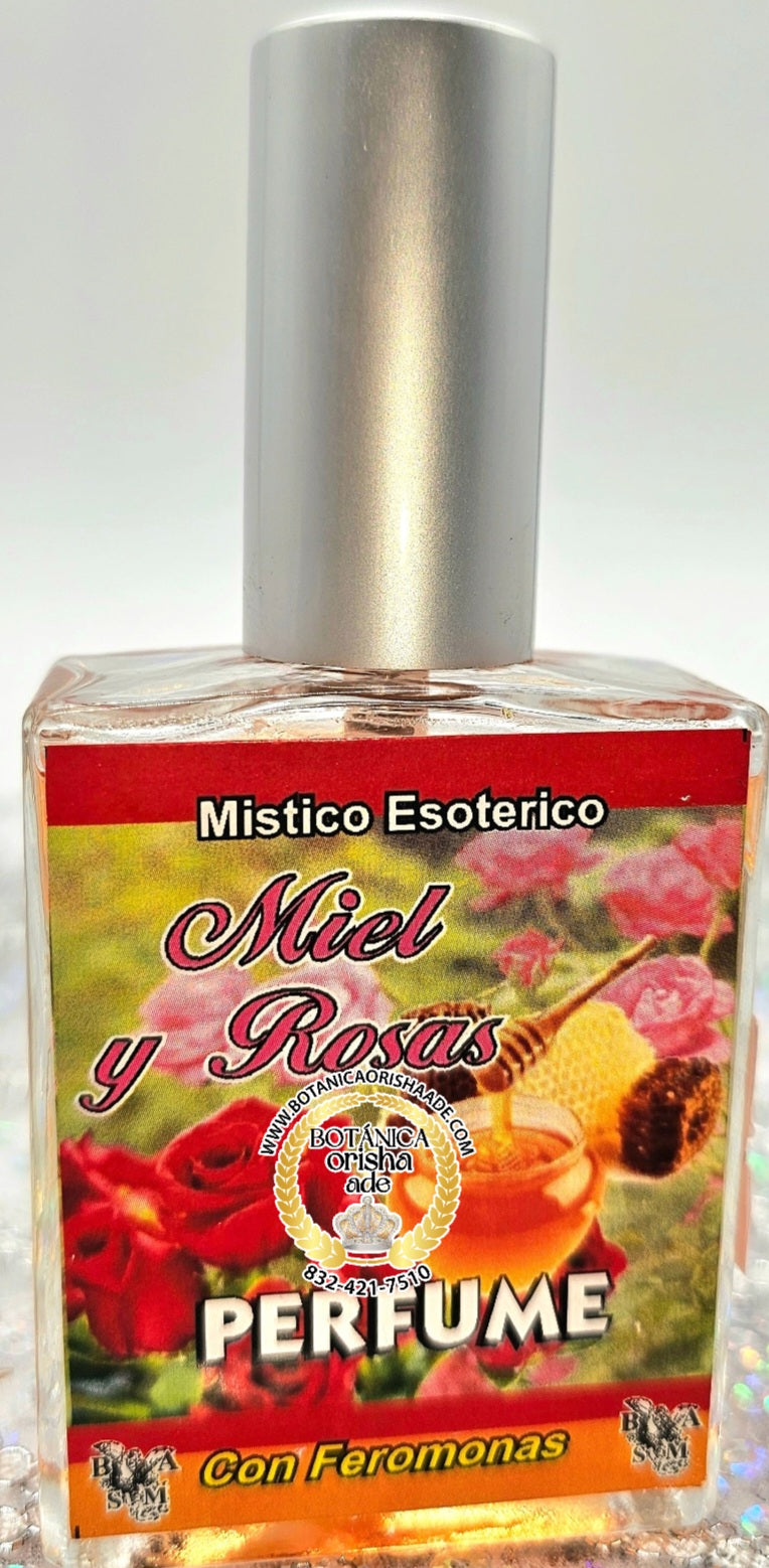PERFUME CON FEROMONA MIEL Y ROSAS