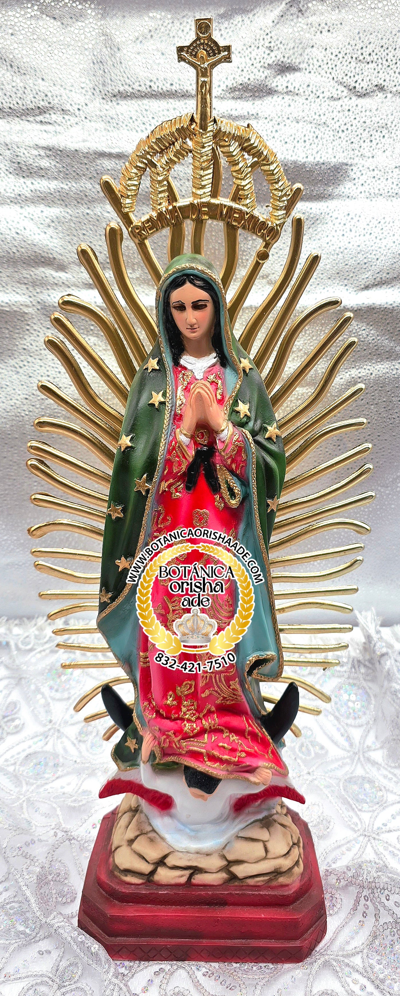 ESTATUA VIRGEN DE LA GUADALUPE 24"