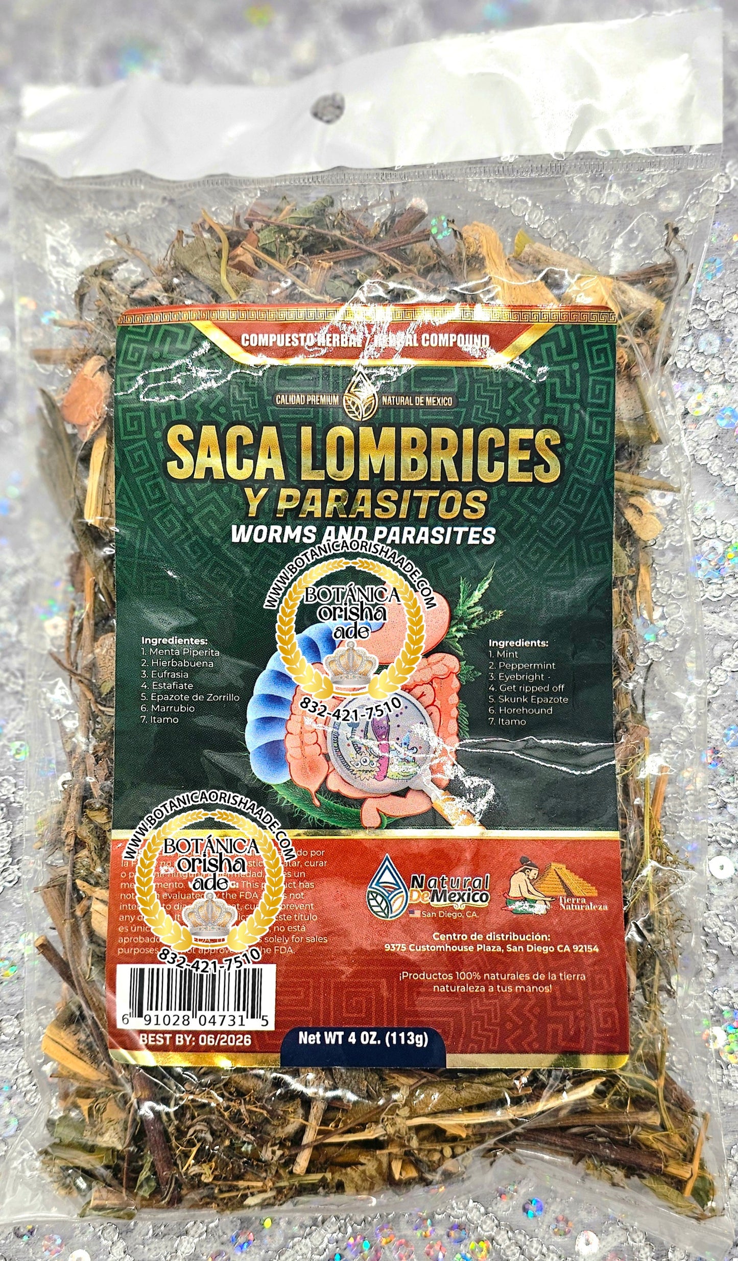 HIERBA SECA SACA LOMBRICES Y PARASITOS