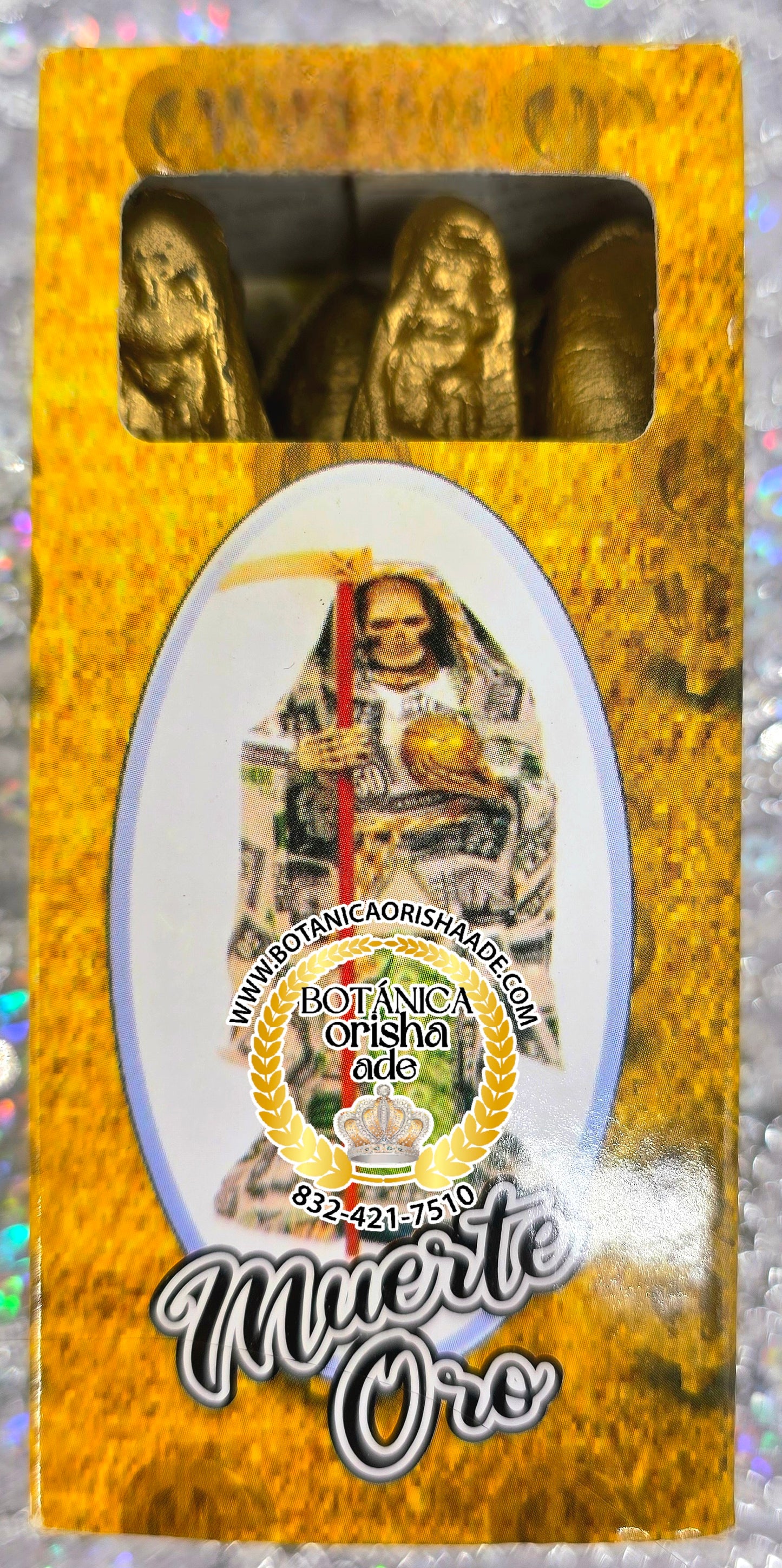 VELA DE PALO - SANTA MUERTE ORO