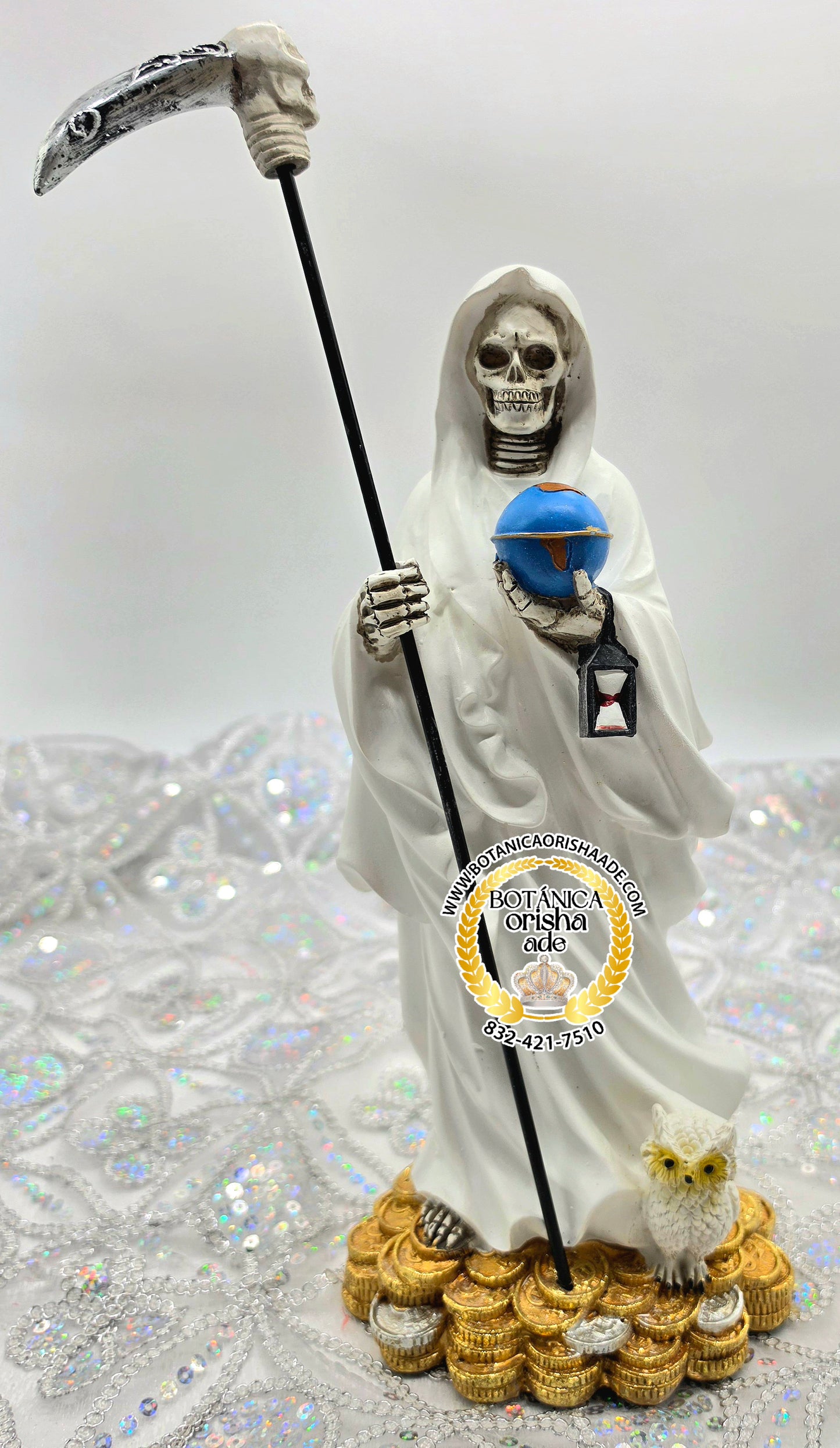 SANTA MUERTE DE DINERO BLANCA 12'