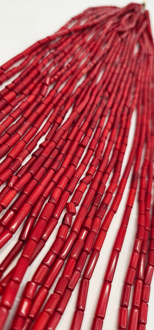 RISTRA  DE CORAL ROJO FINO 2