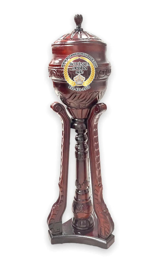 LEBRILLO CON BASE DE AGGAYU TALLADO OSCURO