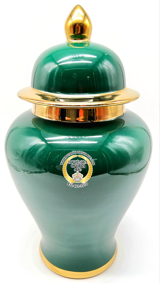 POTICHE VERDE OSCURO