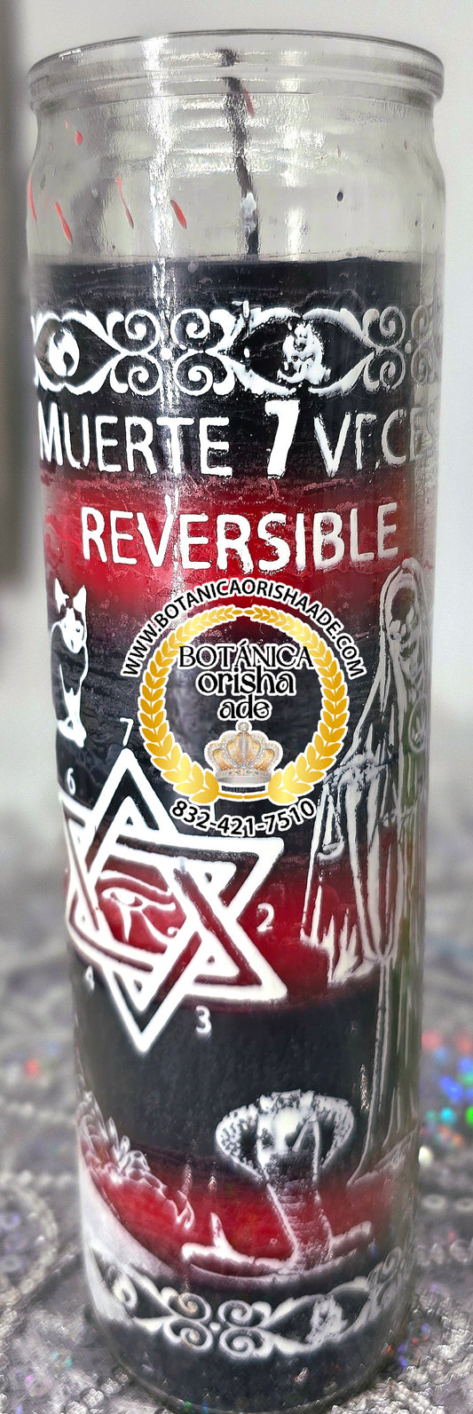 VELA - SANTA MUERTE 7 VECES REVERSIBLE