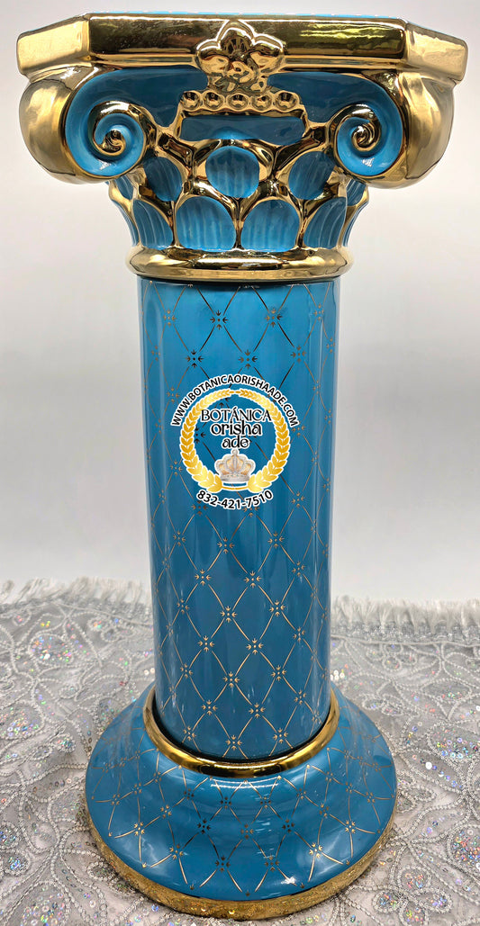 PEDESTAL DE YEMAYA AZUL CLARITO