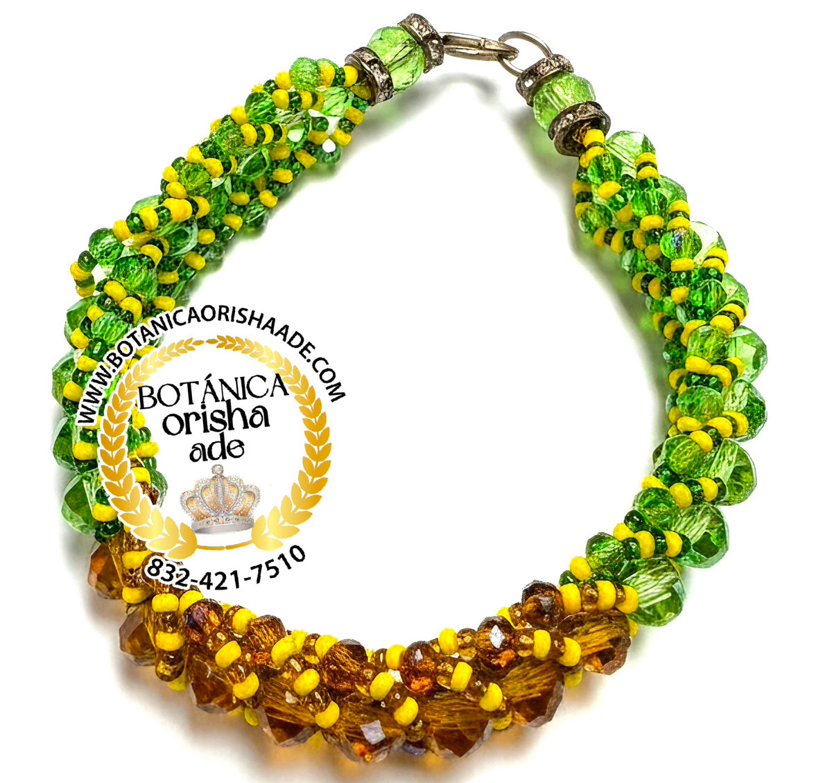 IDE DE ORULA CON OSHUN TEJIDO