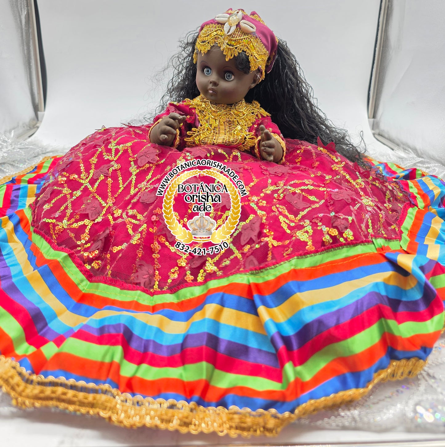 MUÑECA PEQUEÑA VESTIDA DE 9 COLORES