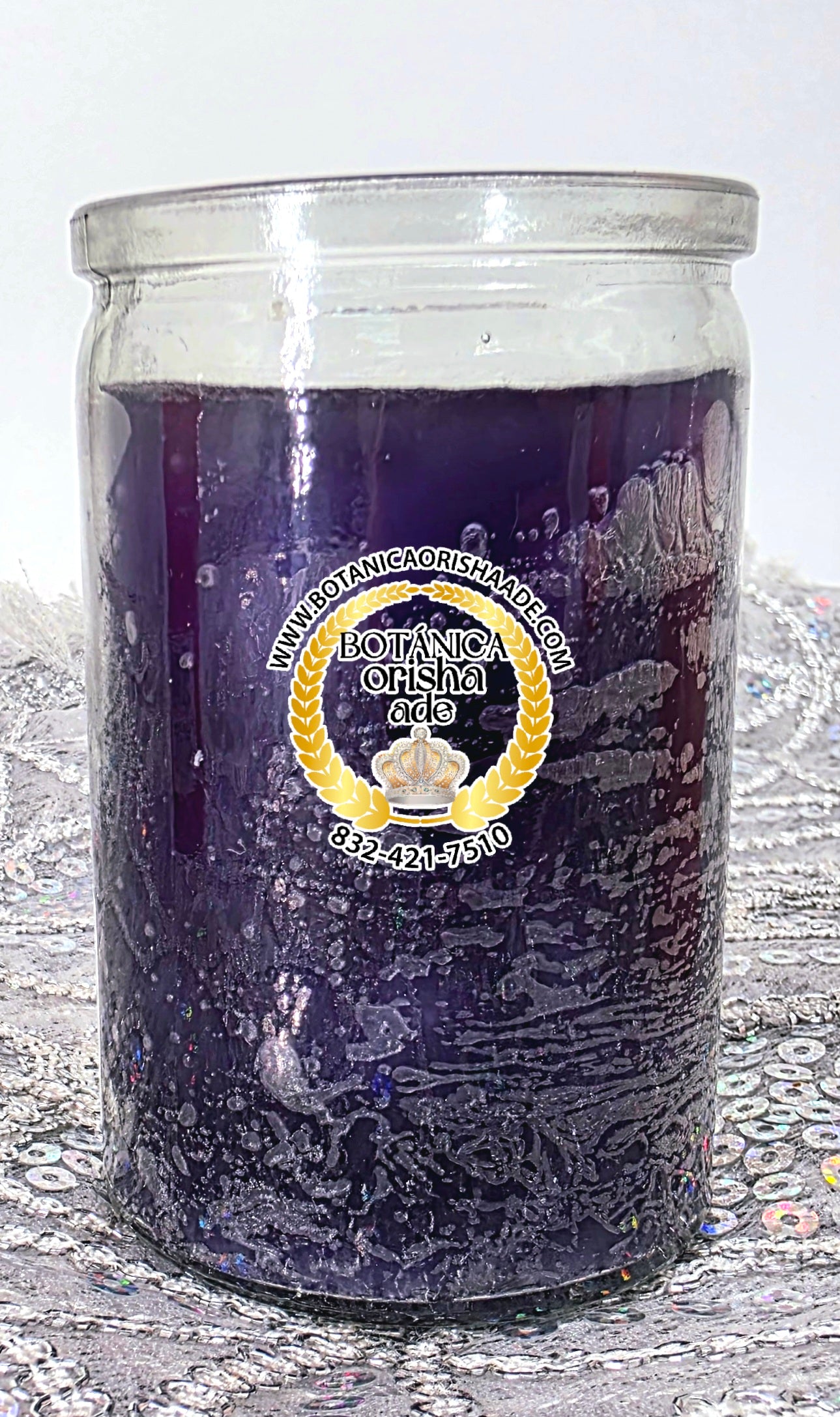 VELA DE VASO PEQUEÑA - MORADA
