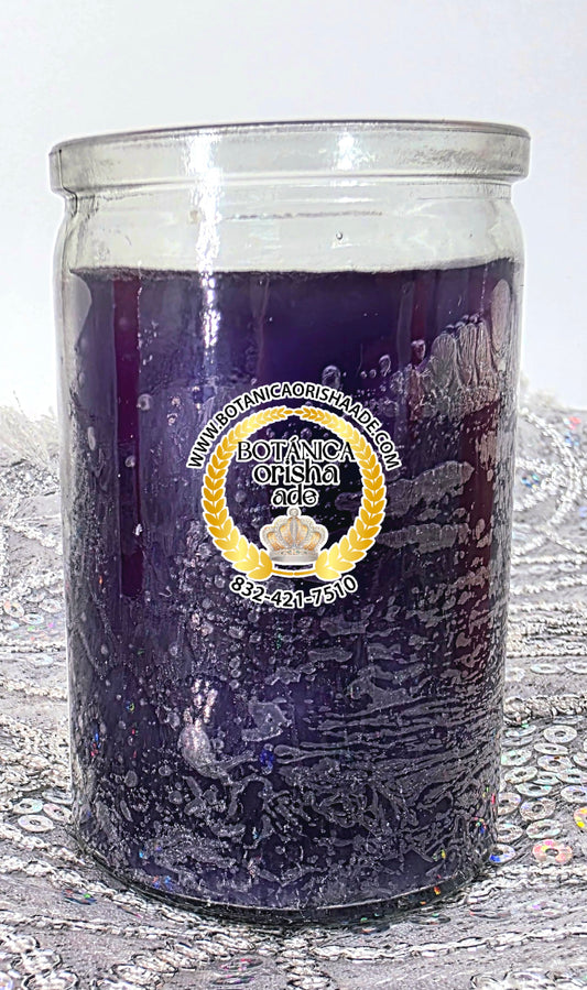 VELA DE VASO PEQUEÑA - MORADA