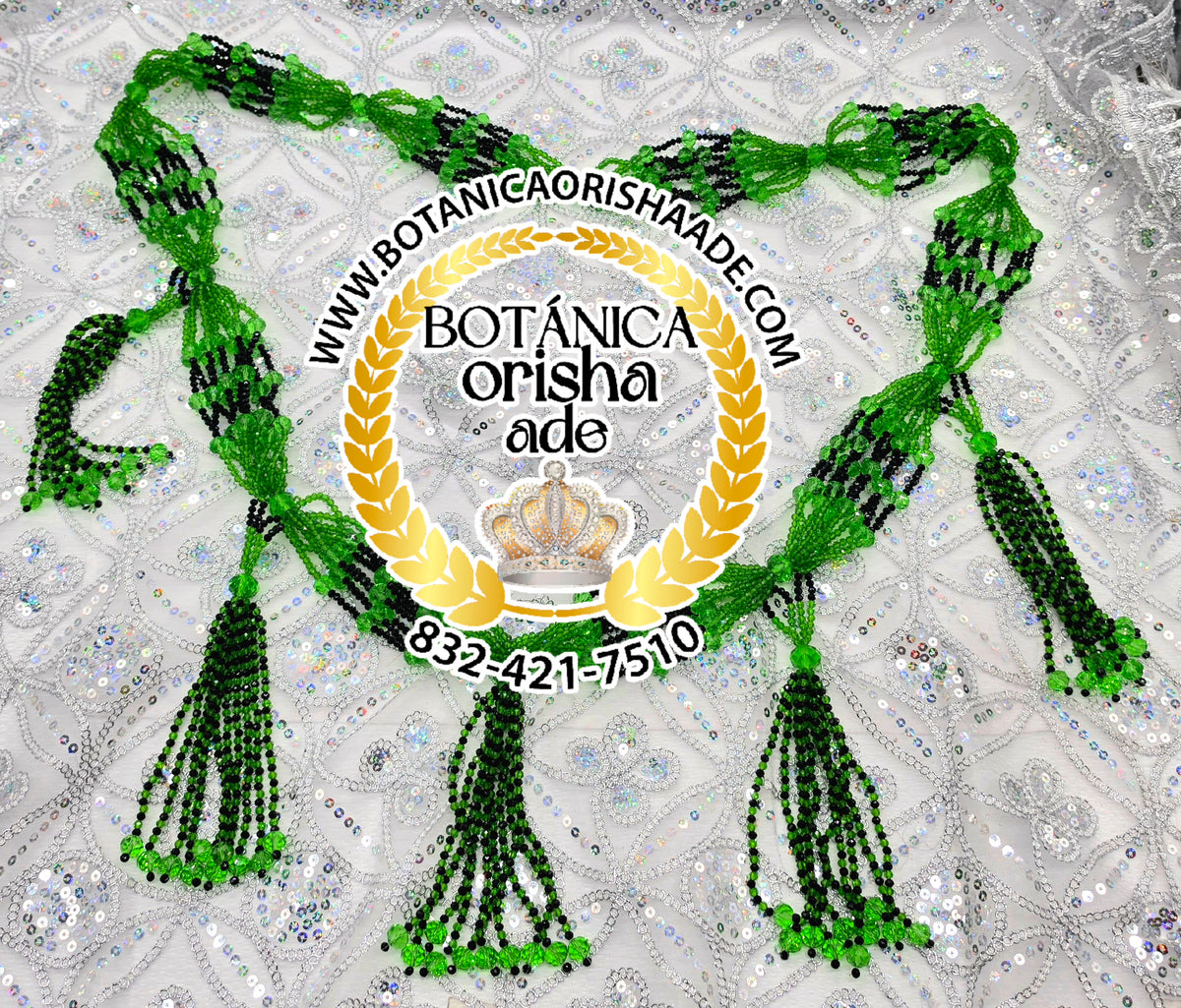 COLLAR DE MAZO DE OGGUN DE CRYSTAL