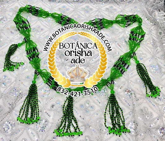COLLAR DE MAZO DE OGGUN DE CRYSTAL