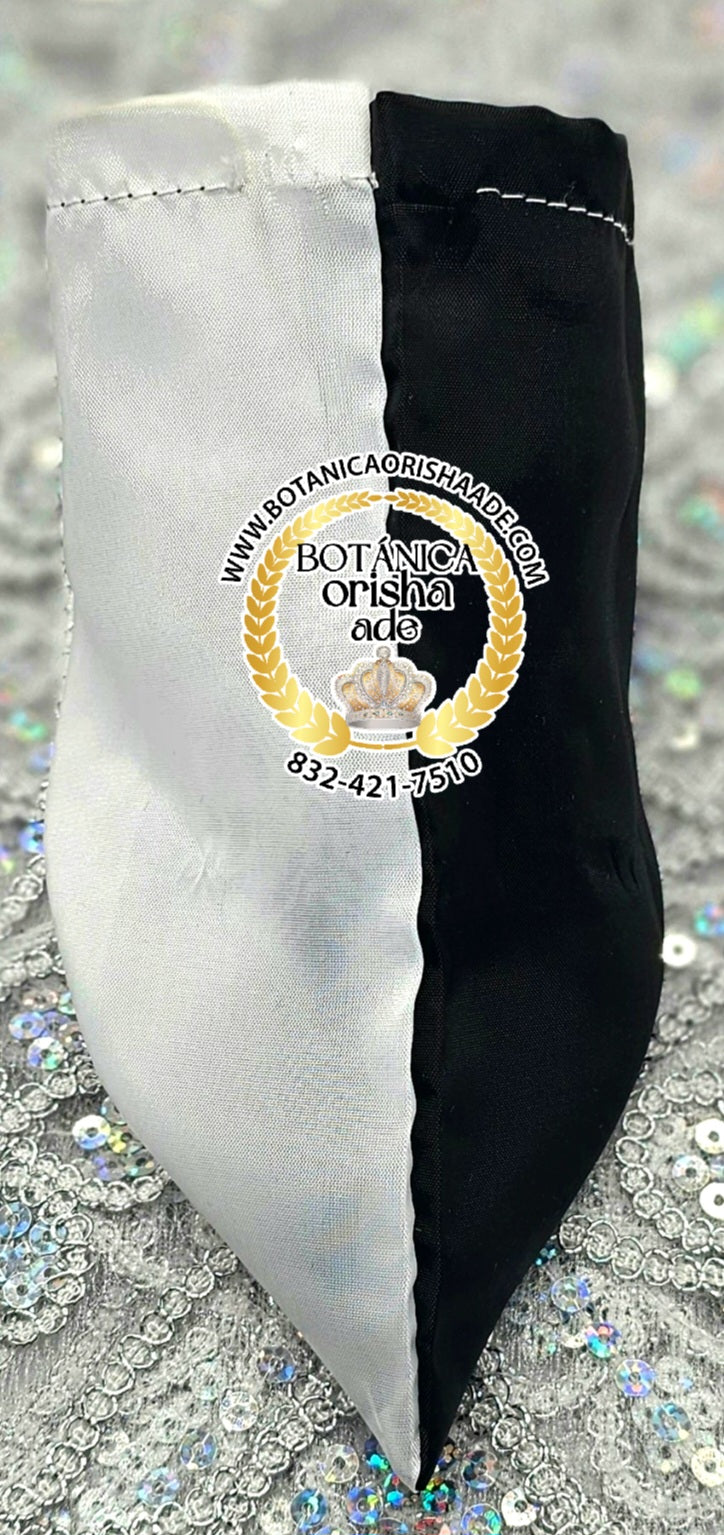 BOLSA DE CARACOL BLANCO CON NEGRO