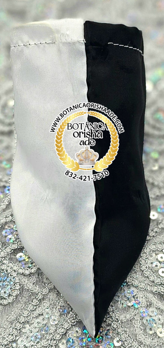 BOLSA DE CARACOL BLANCO CON NEGRO