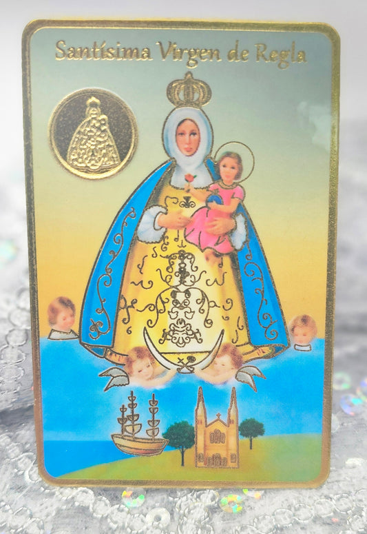 POSTAL CON ORACIÓN DE VIRGEN DE REGLA