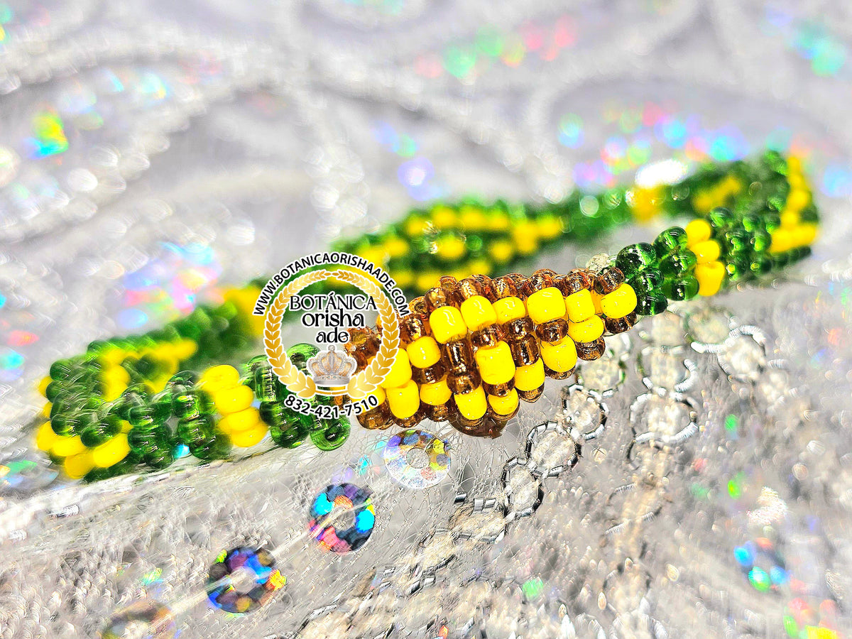 IDE DE ORULA CON OCHUN DE ELASTICO TEJIDO