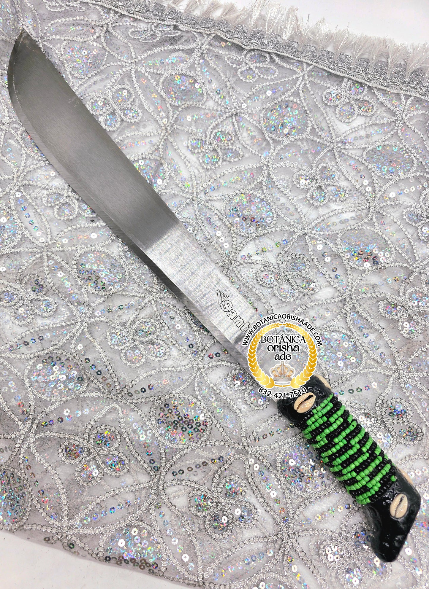 MACHETE FORRADO GRANDE VERDE Y NEGRO 24"