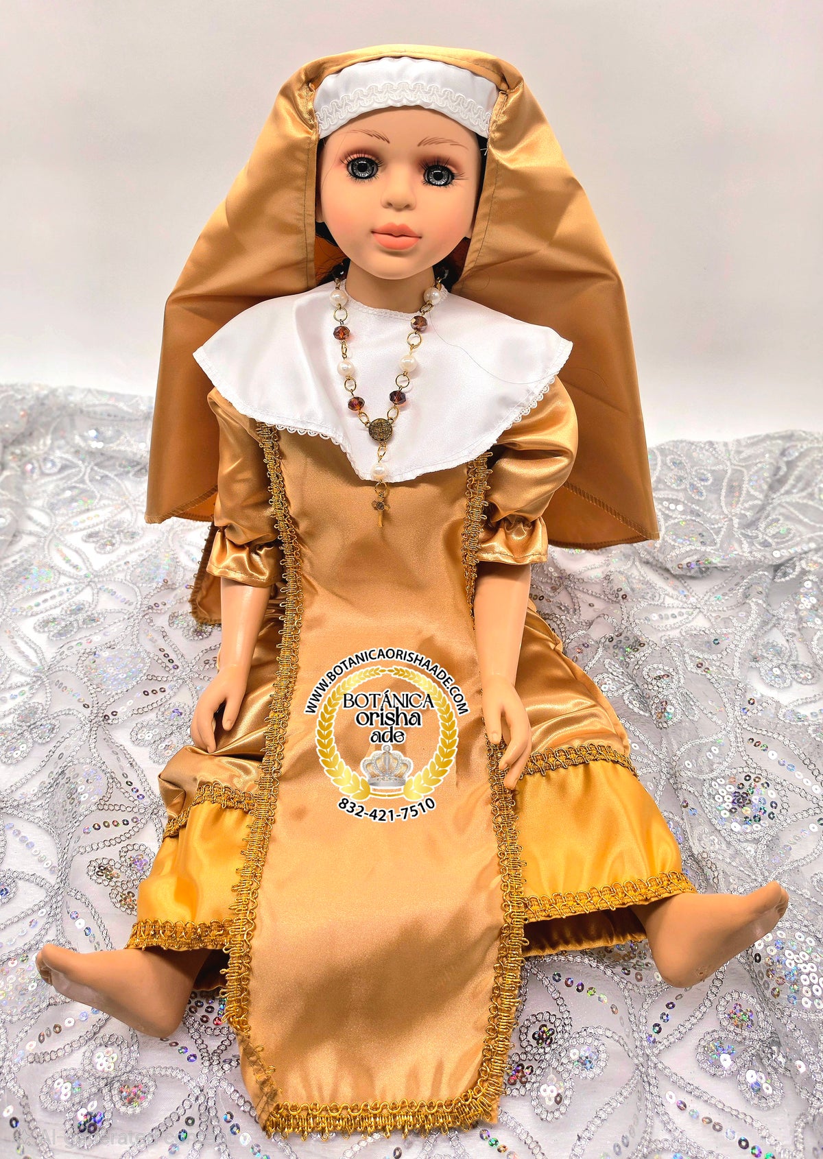 MUÑECA - MONJA DORADA GRANDE