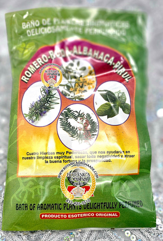 HIERBA SECA ROMERO - RUDA- ALBAHACA - PIRUL