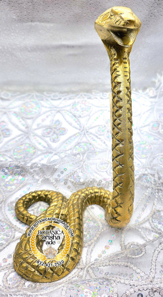 DECORACIÓN SERPIENTE DORADA 10"
