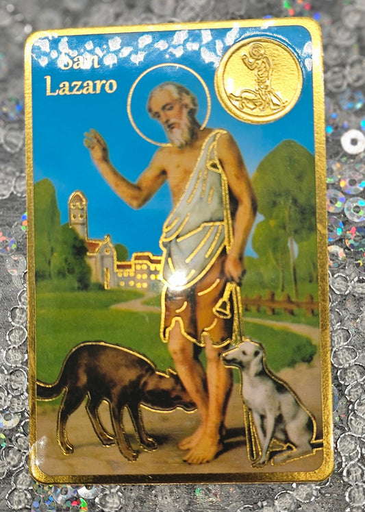POSTAL CON ORACIÓN DE SAN LAZARO