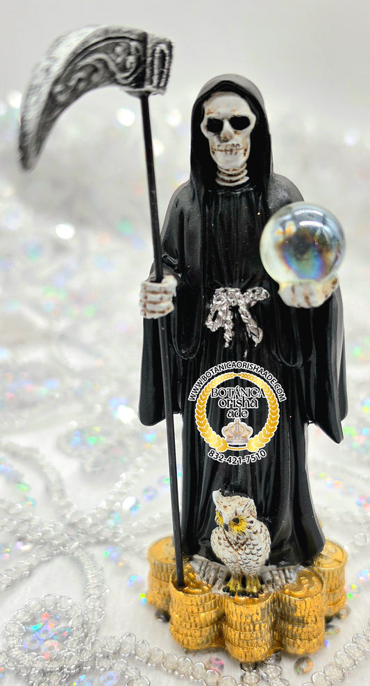 ESTATUA DE LA SANTA MUERTE NEGRA 5"