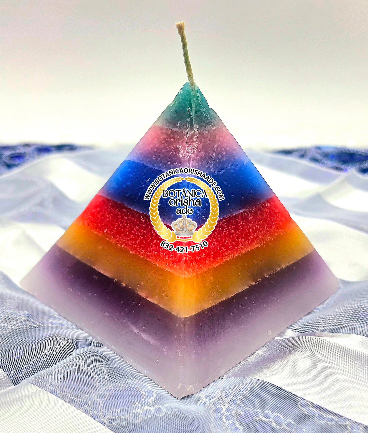 VELA DE PIRAMIDE - 7 COLORES
