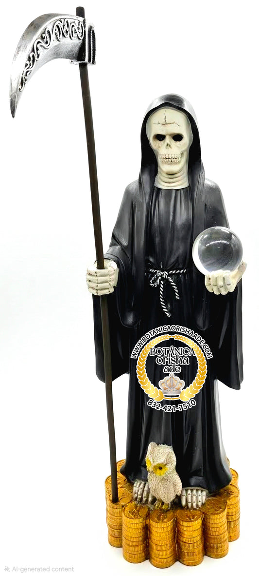 SANTA MUERTE DE DINERO NEGRA 30'