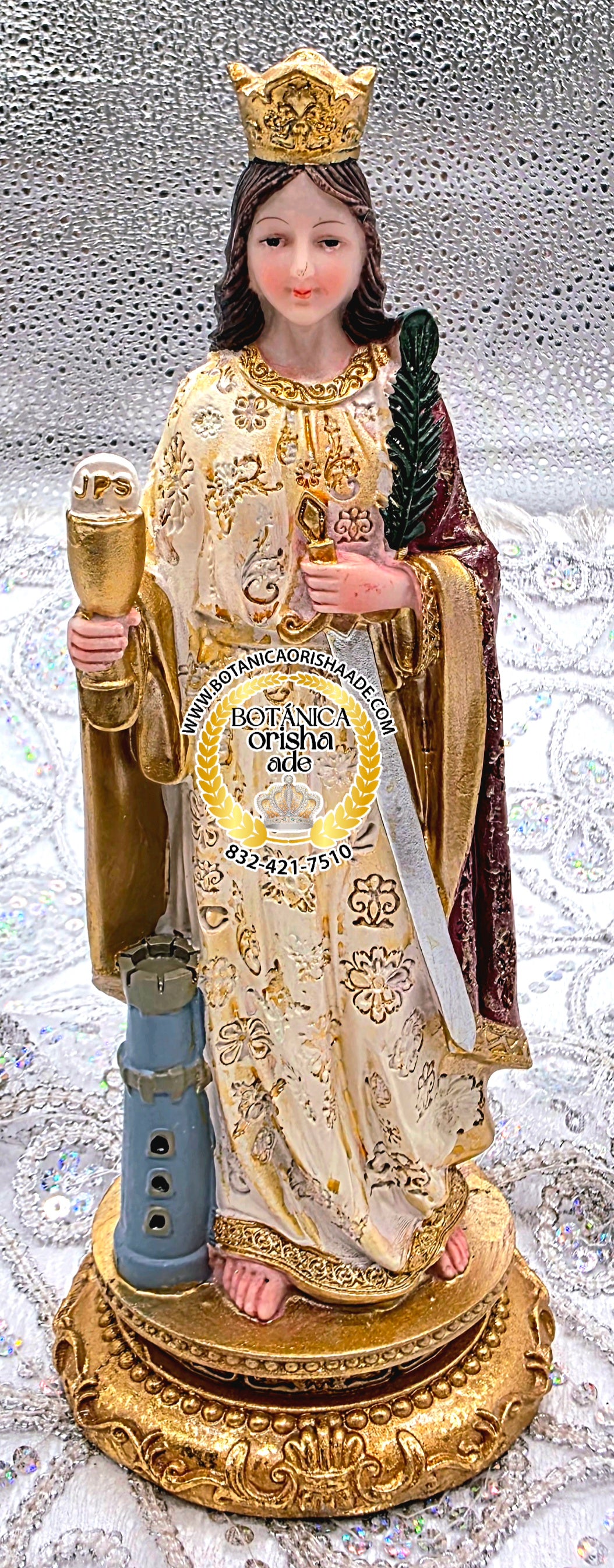 ESTATUA SANTA BARBARA 9"