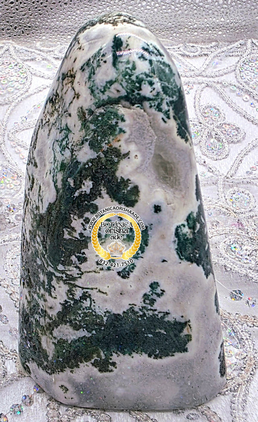 PIEDRA DE CRISTAL -AGATA DE MUSGO - MOSS AGATE 5"