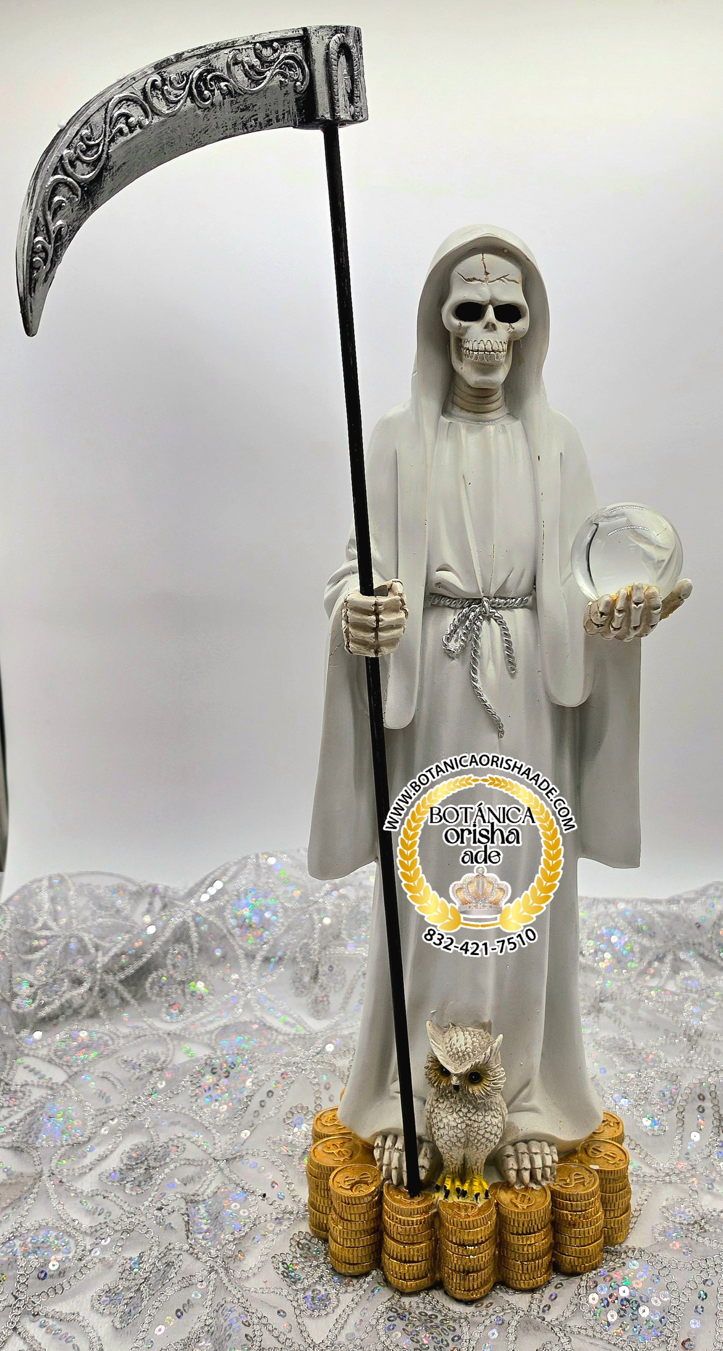 SANTA MUERTE DE DINERO BLANCA 20'
