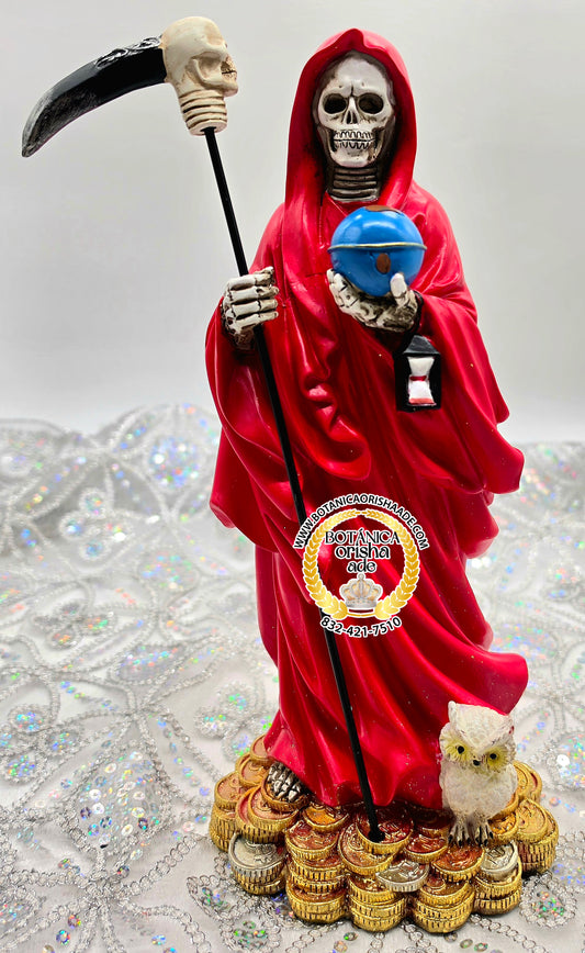 SANTA MUERTE DE DINERO ROJA 12'