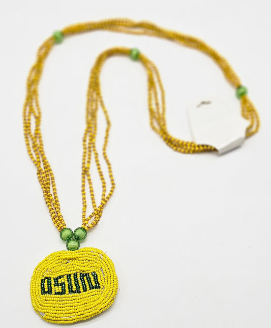 COLLAR TRADICIONAL CON ORISHA OSHUN