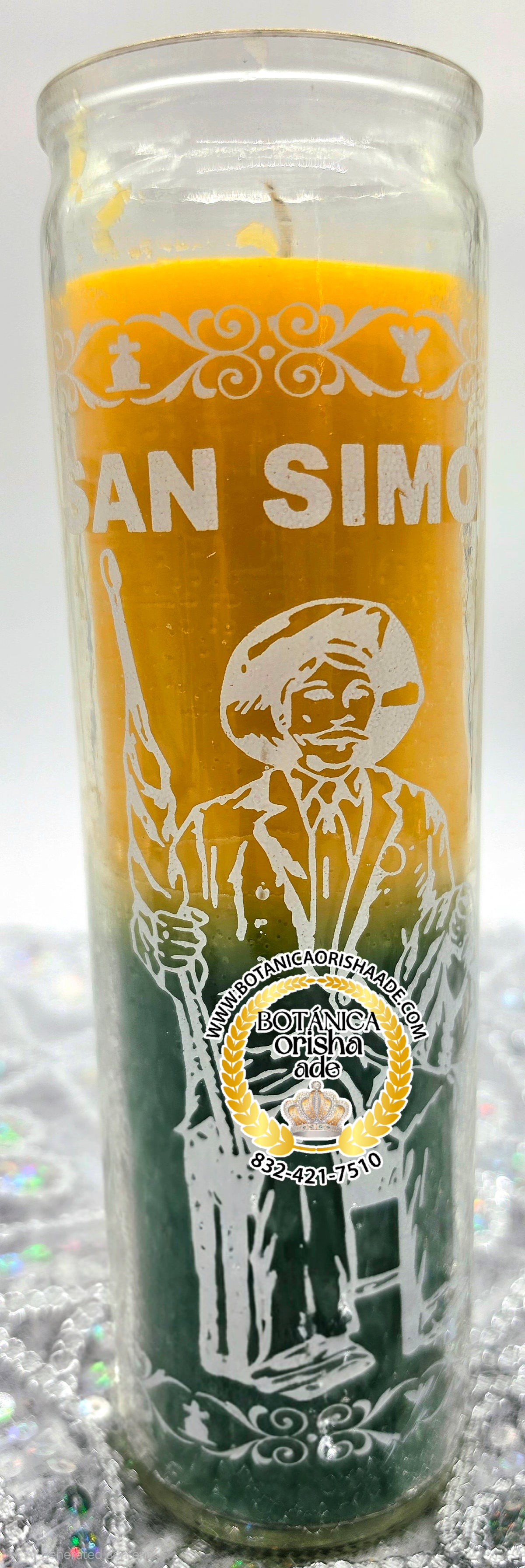 VELA DE SAN SIMON VERDE Y AMARILLA
