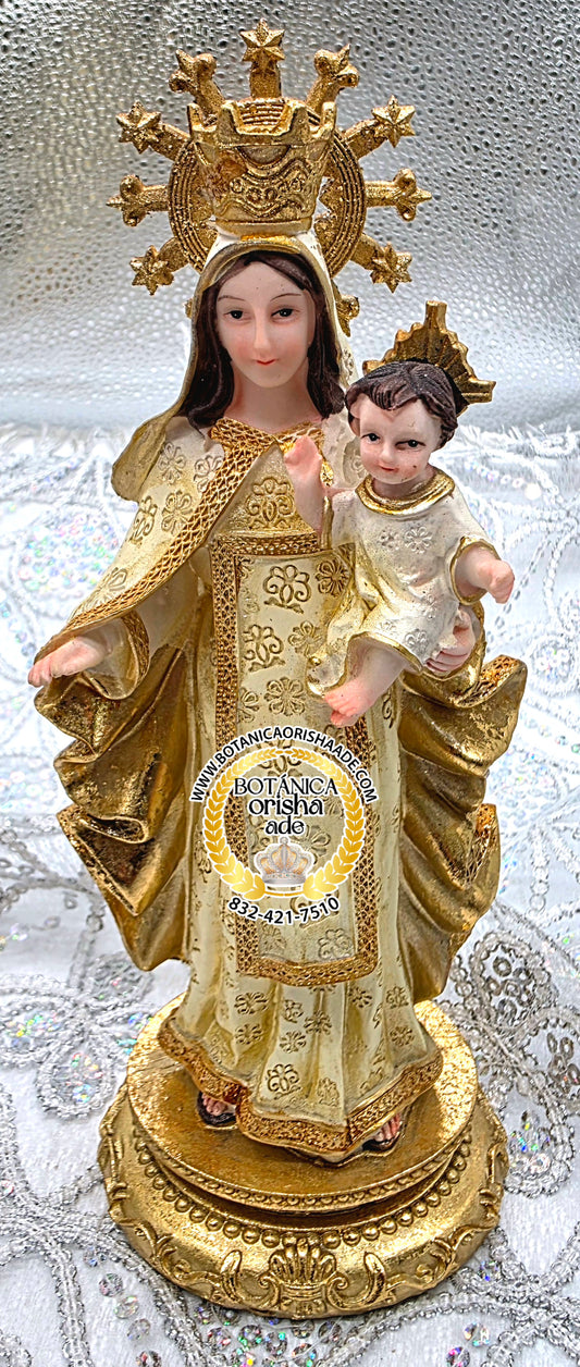 ESTATUA VIRGEN DE LAS MERCEDES ORO 6"