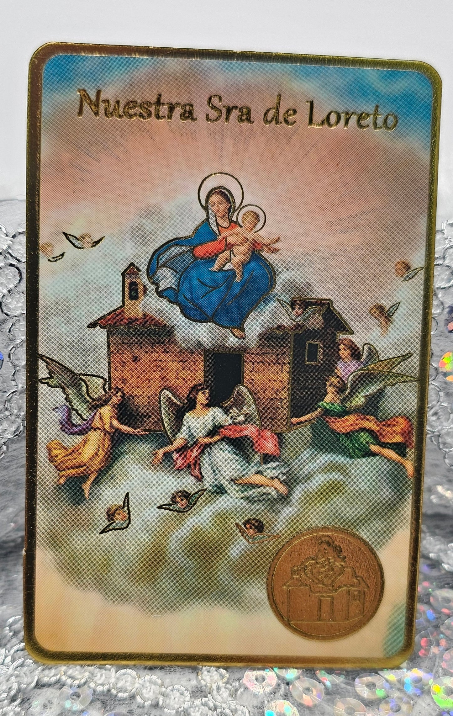 POSTAL CON ORACIÓN DE NUESTRA SENORA DE LORETO