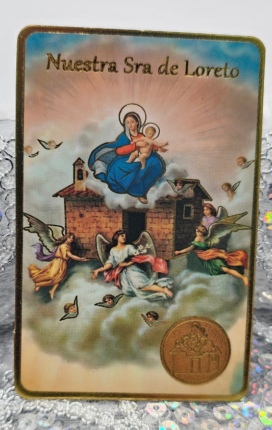 POSTAL CON ORACIÓN DE NUESTRA SENORA DE LORETO