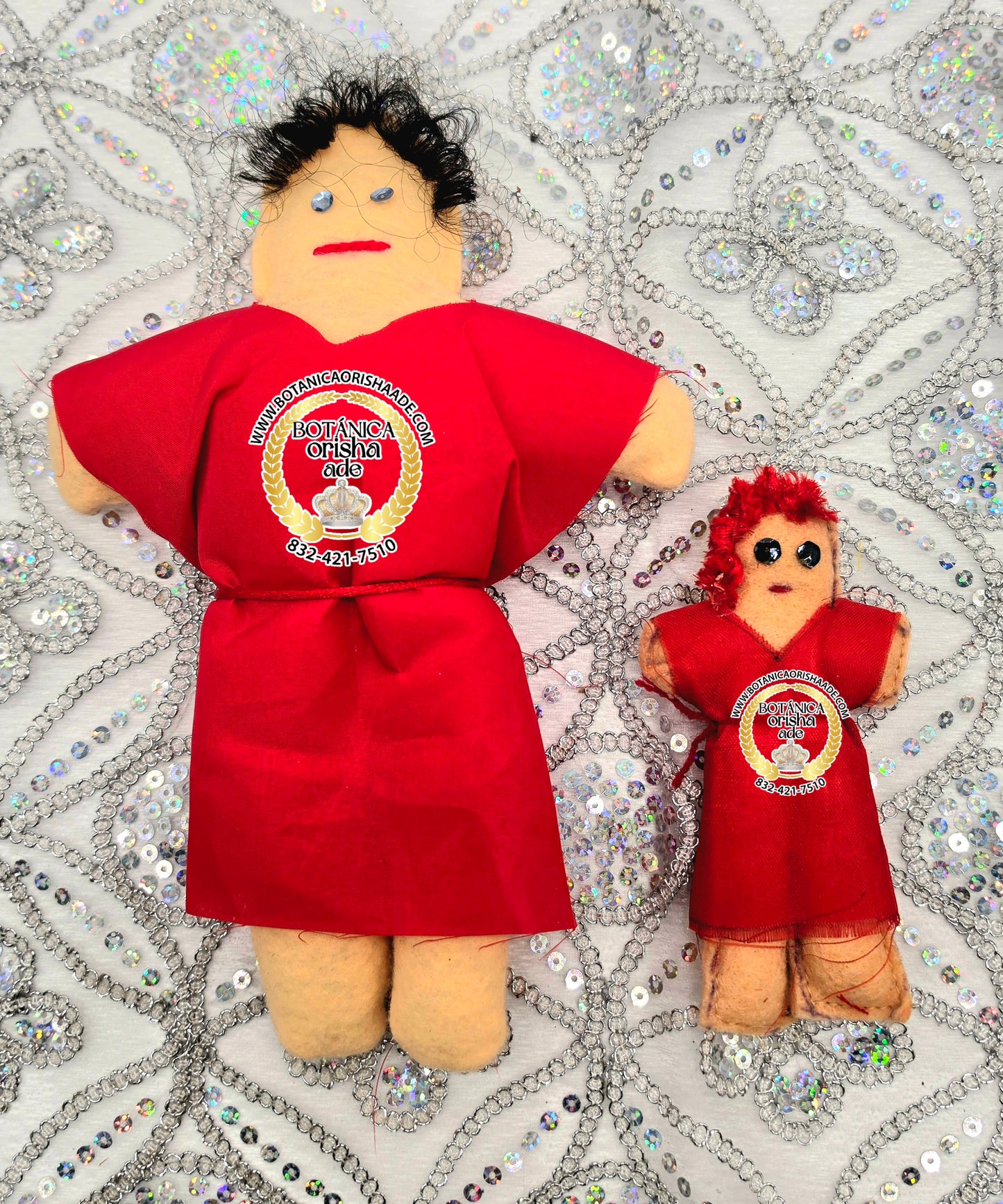 MUÑECA DE TRAPO DE VUDU ROJA GRANDE